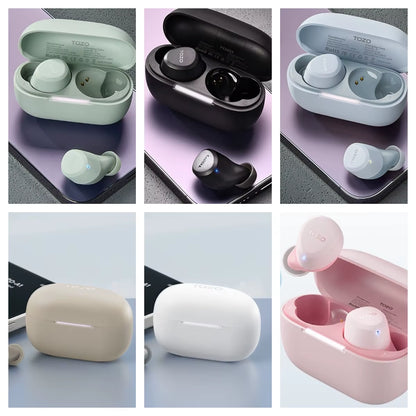 New Bluetooth Earbuds Wireless TWS Earphones In-Ear Earbuds Headset Stereo Sound with Mic Support APP for Android Ios