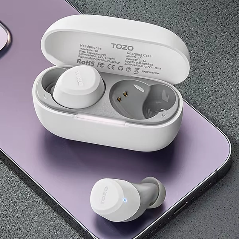 New Bluetooth Earbuds Wireless TWS Earphones In-Ear Earbuds Headset Stereo Sound with Mic Support APP for Android Ios