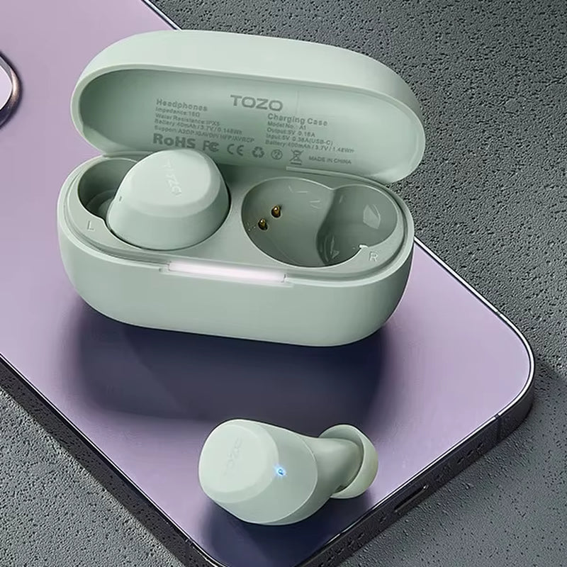 New Bluetooth Earbuds Wireless TWS Earphones In-Ear Earbuds Headset Stereo Sound with Mic Support APP for Android Ios