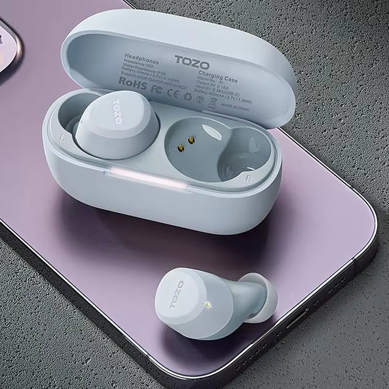 New Bluetooth Earbuds Wireless TWS Earphones In-Ear Earbuds Headset Stereo Sound with Mic Support APP for Android Ios