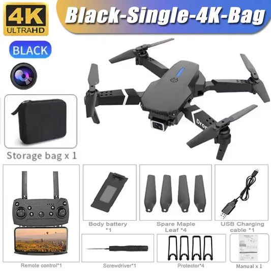 Professional 1080P Drone E88 4K Wide-Angle HD Camera Wifi FPV Height Hold Foldable RC Drone Quadrotor Helicopter Toys New